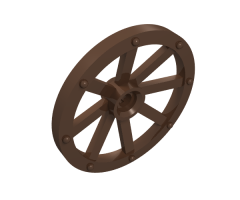 Wheel Wagon Large 33mm D., Hole Notched for Wheels Holder Pin