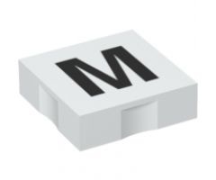 Duplo, Tile 2 x 2 with Black Capital Letter M Pattern