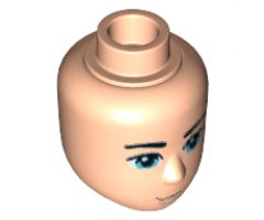 Mini Doll, Head Friends Male Large with Blue Eyes, Black Eyebrows Pattern (Disney Princess Eric)