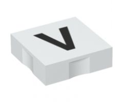 Duplo, Tile 2 x 2 with Black Capital Letter V Pattern