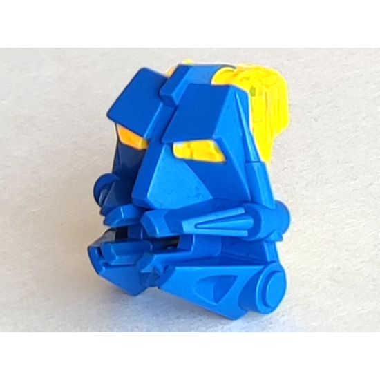 Bionicle Head Connector Block 3 x 4 x 1 2/3 with Trans-Neon Yellow Bionicle Head Connector Block Eye/Brain Stalk (32553 / 32554)