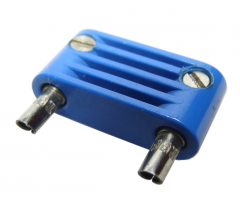 Electric, Connector, 2-Way Male Rounded Wide Long with Hollow Pins