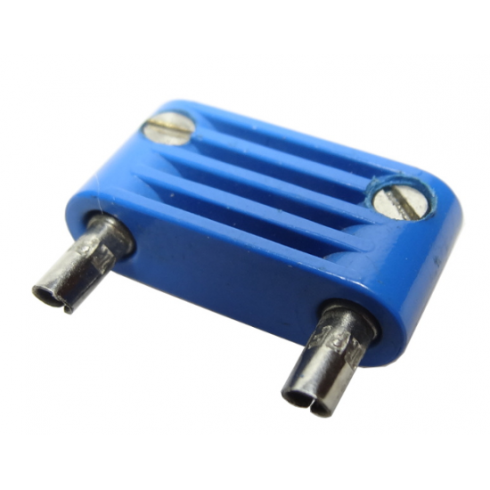 Electric, Connector, 2-Way Male Rounded Wide Long with Hollow Pins