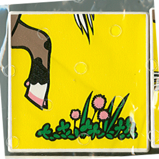 Duplo, Tile 2 x 2 x 1 with Goat Mosaic Picture 18 Pattern (Set 1078)