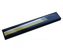 Tile 1 x 6 with Gold and White Stripe and Air Flow Pattern Model Left Side (Sticker) - Set 76899