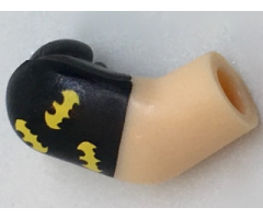 Arm, Right with Black Short Sleeve and 3 Yellow Bats Pattern