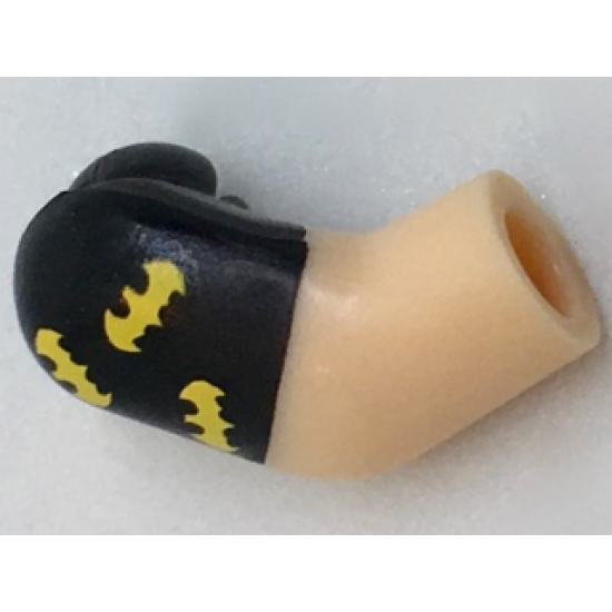 Arm, Right with Black Short Sleeve and 3 Yellow Bats Pattern