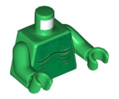 Torso Alien with Skeletal Spine and Ribs Pattern / Green Arms / Green Hands