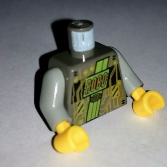 Torso Space RoboForce Gold Circuitry Pattern / Light Gray Arms / Yellow Hands