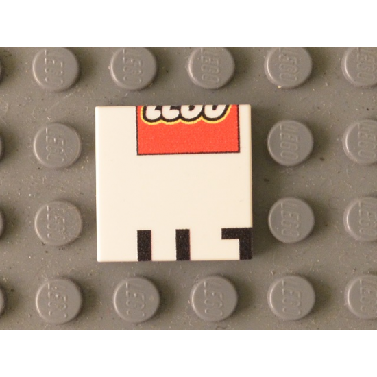 Tile 2 x 2 with LEGO Logo Lower Half and 'UT' Upper Half Pattern