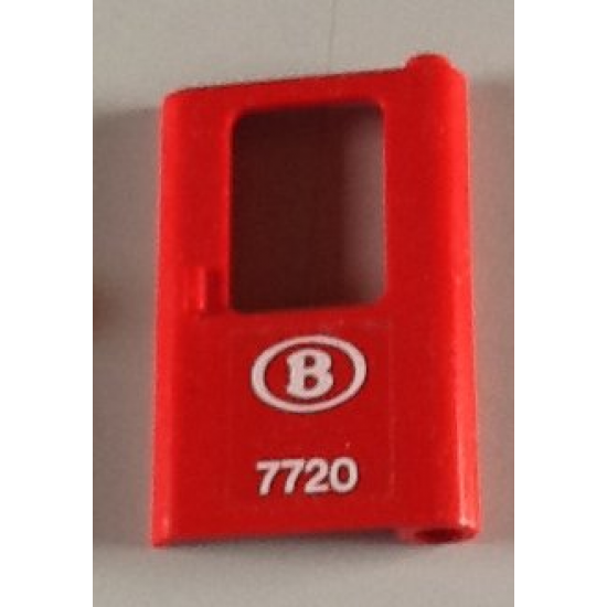 Door 1 x 4 x 5 Train Right with White 'B 7720' Pattern (Sticker) - Set 7720