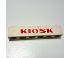 Brick 1 x 6 with Red 'KIOSK' Bold Pattern