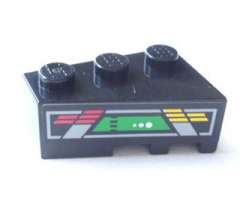 Wedge 3 x 2 Left with Red, Yellow and Green Console Display Pattern (Sticker) - Set 8479