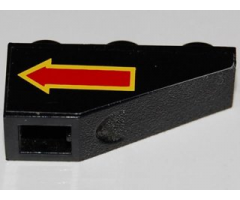 Slope, Inverted 33 3 x 1 with Red Arrow Backwards Pattern Right (Sticker) - Set 8485