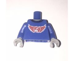 Torso Shirt with Red Wings and 2 x 2 Brick Pattern / Blue Arms / Light Bluish Gray Hands