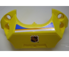 Sports Hockey Chest Protector with NHL Logo and Blue, Orange, White Stripes Pattern (Stickers) - Set 3545