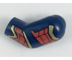 Arm, Left with Gold and Red Armor, Black Webs Pattern
