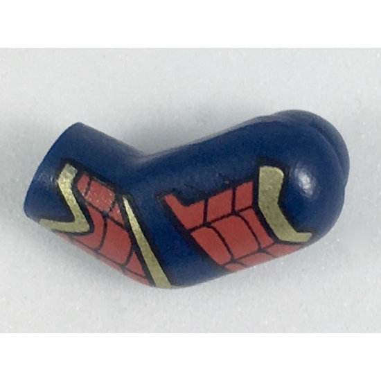 Arm, Left with Gold and Red Armor, Black Webs Pattern