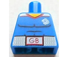 Torso Shirt with Muscles Outline and Belt with 'GB' Pattern