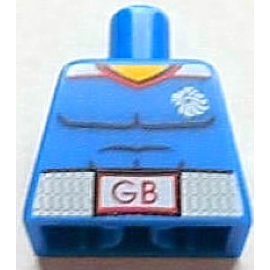 Torso Shirt with Muscles Outline and Belt with 'GB' Pattern