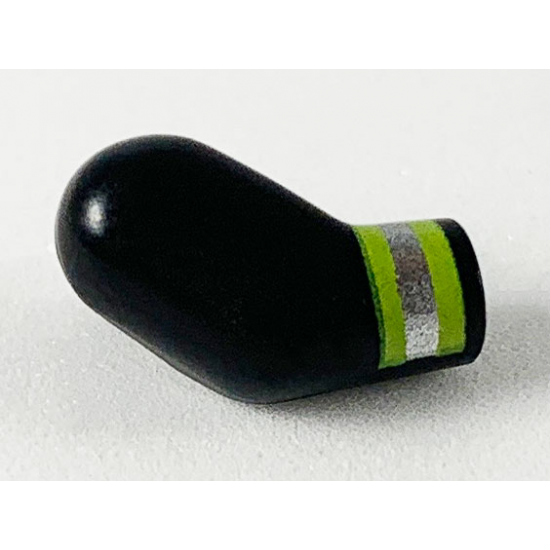 Arm, Right with Lime and Silver Reflective Stripes Pattern