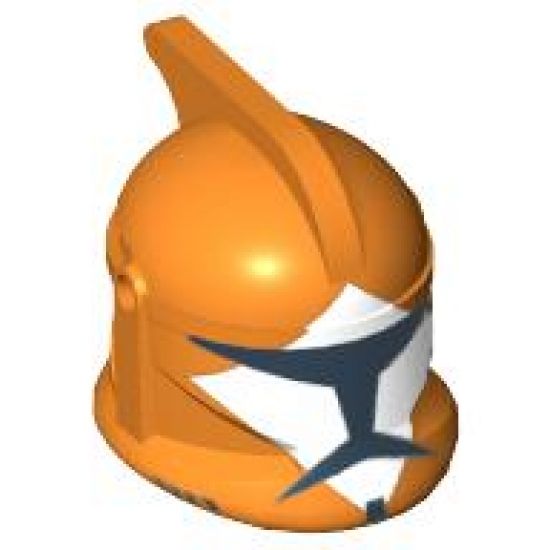 Minifigure, Headgear Helmet SW Clone Trooper with Holes, Bomb Squad Trooper Pattern