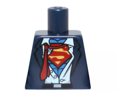 Torso Suit, Rumpled White Shirt with Red Tie and Red and Yellow Superman 'S' Logo Pattern