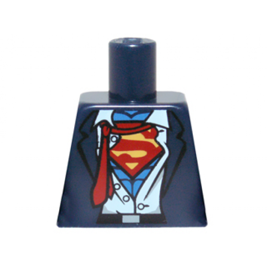 Torso Suit, Rumpled White Shirt with Red Tie and Red and Yellow Superman 'S' Logo Pattern