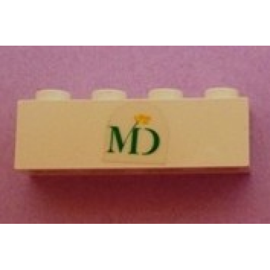 Brick 1 x 4 with MD Foods Logo Pattern (Sticker) - Set 1952