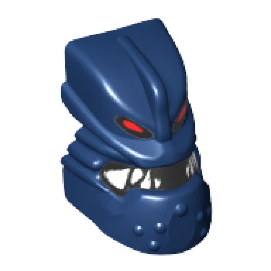 Minifigure, Head, Modified Bionicle Piraka Vezok with Eyes and Teeth Pattern