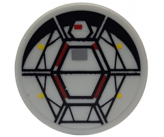 Tile, Round 2 x 2 with SW Millennium Falcon Turret Pattern (Sticker) - Set 7778