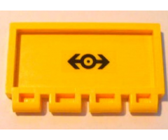 Hinge Train Gate 2 x 4 with Train Logo Black Small Pattern (Sticker) - Set 4564