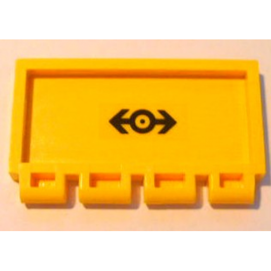 Hinge Train Gate 2 x 4 with Train Logo Black Small Pattern (Sticker) - Set 4564