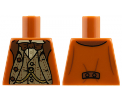 Torso Harry Potter Suit over Dark Tan Vest and White Shirt with Reddish Brown Bow Tie Pattern
