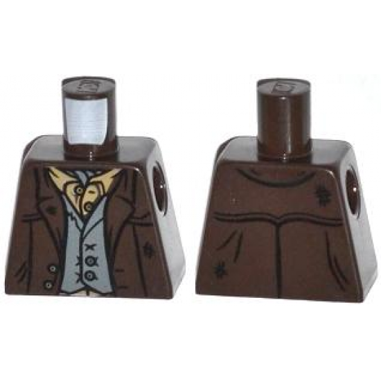 Torso Jacket with Dark Bluish Gray Vest and Dark Tan Ascot Pattern