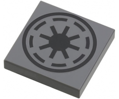 Tile 2 x 2 with SW Republic Pattern (Sticker) - Set 7675