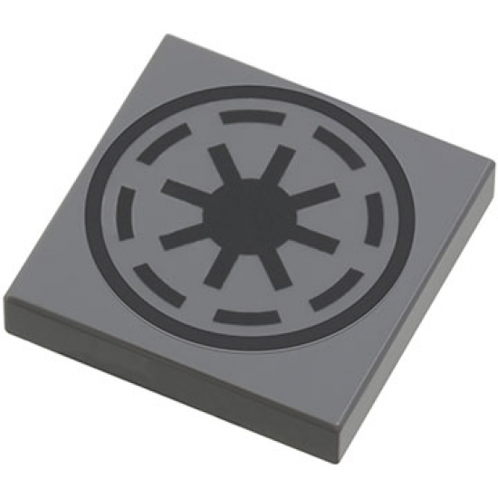 Tile 2 x 2 with SW Republic Pattern (Sticker) - Set 7675
