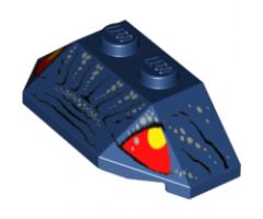 Wedge 2 x 4 Triple with Angler Fish Face Pattern