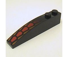 Slope, Curved 6 x 1 with Repeating Hexagonal Scale Pattern