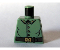 Torso Uniform with Four Buttons and Gold Buckle with Star Pattern