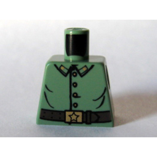 Torso Uniform with Four Buttons and Gold Buckle with Star Pattern