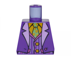 Torso Batman Suit with Lavender Lapels, Striped Vest, Bright Light Orange Shirt and Bright Green Tie Pattern (Joker)