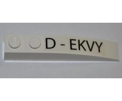 Slope, Curved 6 x 1 with 'D-EKVY' Pattern Model Left Side (Sticker) - Set 7198