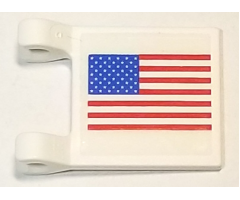 Flag 2 x 2 Square with United States Flag Pattern on Both Sides (Stickers) - Set 10029