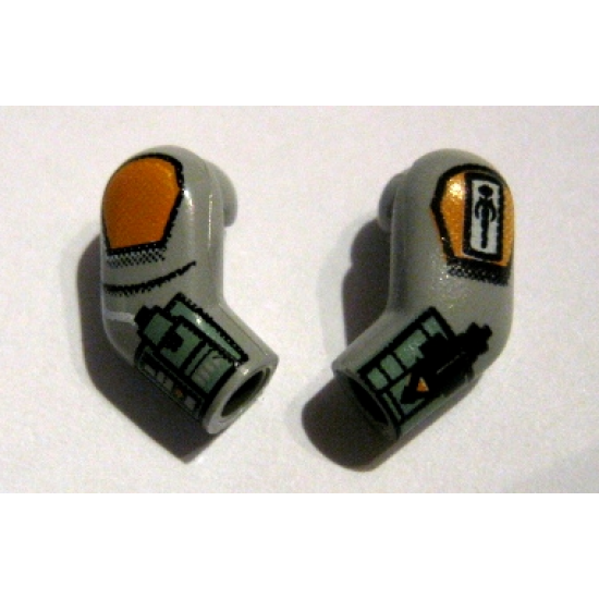 Arm, (Matching Left and Right) Pair with SW Boba Fett Pattern
