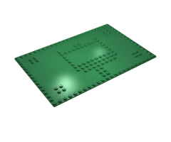 Baseplate 16 x 24 with Set 080 Red House Pattern