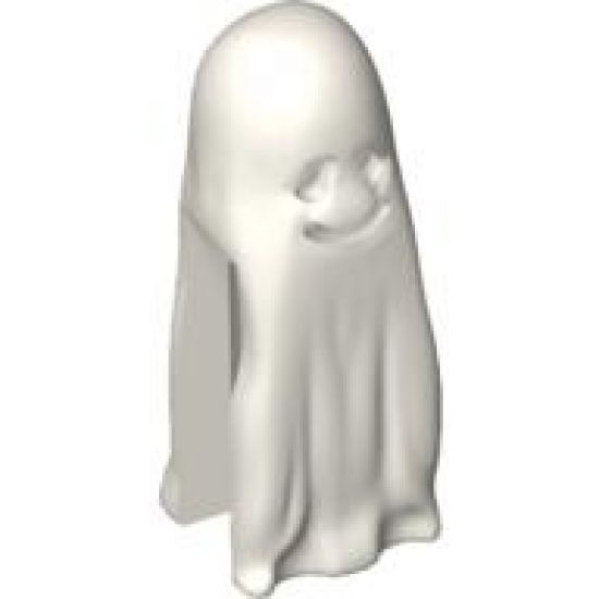 Minifigure, Headgear Head Cover, Ghost Shroud with Smile
