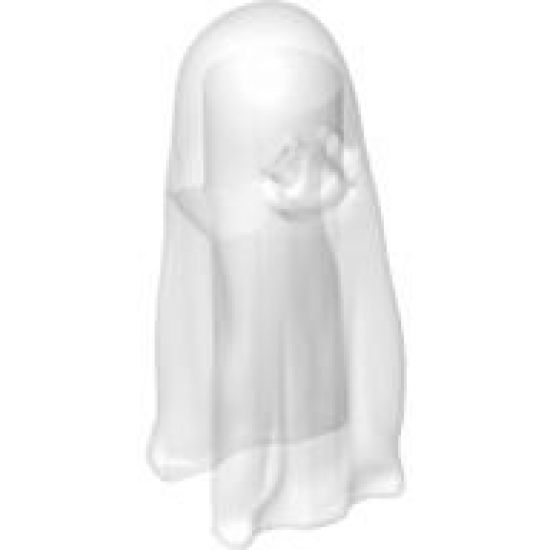 Minifigure, Headgear Head Cover, Ghost Shroud with Smile
