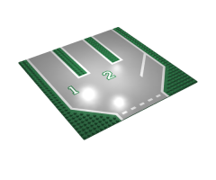 Baseplate, Road 32 x 32 with 3 Driveways and Set 6571 Pattern