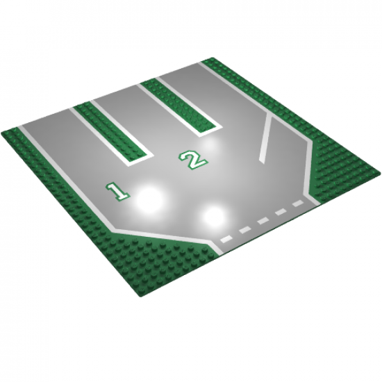 Baseplate, Road 32 x 32 with 3 Driveways and Set 6571 Pattern